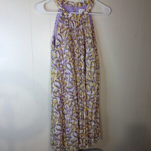 MELLODAY Lavender and Yellow Floral Mini Dress